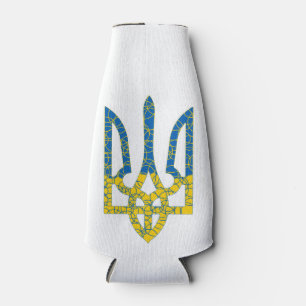 Ukrainische trident texturierte Flagge der Ukraine Flaschenkühler