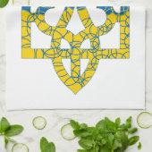 Ukrainische trident texturierte Flagge der Ukraine Geschirrtuch (Gefaltet)