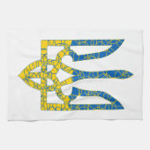 Ukrainische trident texturierte Flagge der Ukraine Geschirrtuch (Horizontal)