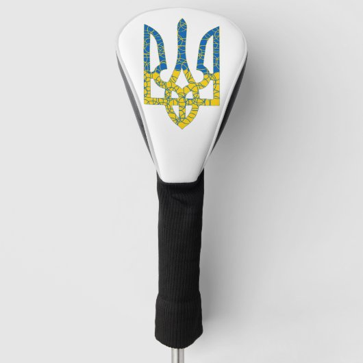 Ukrainische trident texturierte Flagge der Ukraine Golf Headcover (Vorderseite)