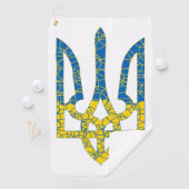 Ukrainische trident texturierte Flagge der Ukraine Golfhandtuch (Insitu)