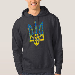 Ukrainische trident texturierte Flagge der Ukraine Hoodie