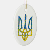 Ukrainische trident texturierte Flagge der Ukraine Keramik Ornament (Rechts)