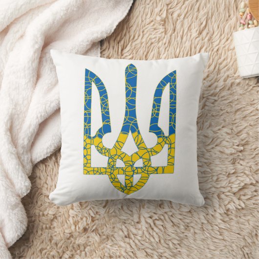 Ukrainische trident texturierte Flagge der Ukraine Kissen (Decke)