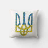 Ukrainische trident texturierte Flagge der Ukraine Kissen (Vorderseite)