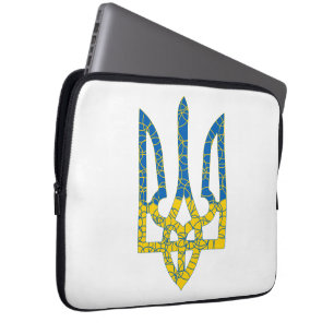Ukrainische trident texturierte Flagge der Ukraine Laptopschutzhülle