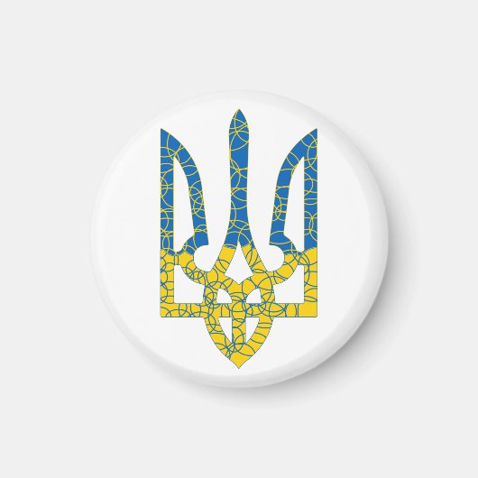 Ukrainische trident texturierte Flagge der Ukraine Magnet (Vorne)