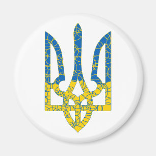 Ukrainische trident texturierte Flagge der Ukraine Magnet