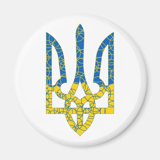 Ukrainische trident texturierte Flagge der Ukraine Magnet (Vorne)