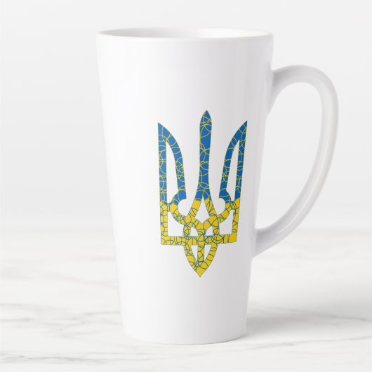 Ukrainische trident texturierte Flagge der Ukraine Milchtasse (Rechts)