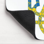 Ukrainische trident texturierte Flagge der Ukraine Mousepad (Ecke)