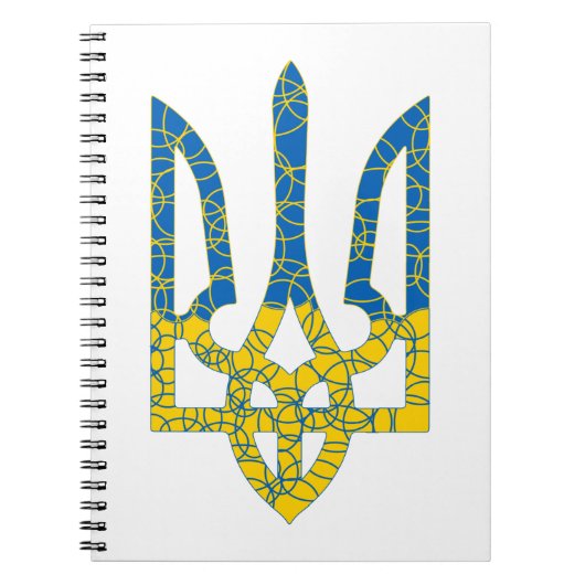 Ukrainische trident texturierte Flagge der Ukraine Notizblock (Vorderseite)