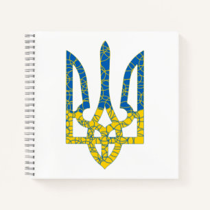 Ukrainische trident texturierte Flagge der Ukraine Notizblock