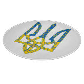 Ukrainische trident texturierte Flagge der Ukraine Schneidebrett (Ecke)
