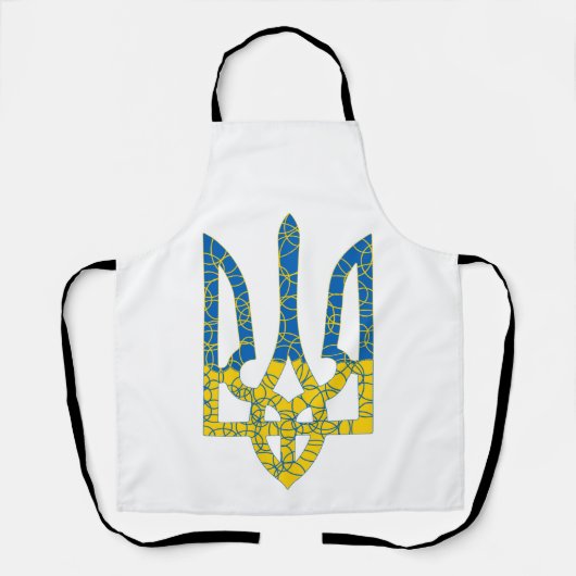 Ukrainische trident texturierte Flagge der Ukraine Schürze (Vorderseite)