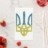 Ukrainische trident texturierte Flagge der Ukraine Serviette (Beispiel)