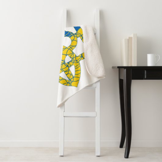 Ukrainische trident texturierte Flagge der Ukraine Sherpadecke (Beispiel)