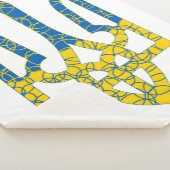 Ukrainische trident texturierte Flagge der Ukraine Sherpadecke (3/4)