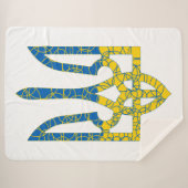 Ukrainische trident texturierte Flagge der Ukraine Sherpadecke (Vorderseite (Horizontal))