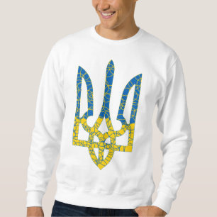 Ukrainische trident texturierte Flagge der Ukraine Sweatshirt