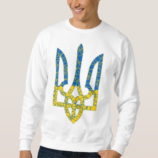 Ukrainische trident texturierte Flagge der Ukraine Sweatshirt (Vorderseite)