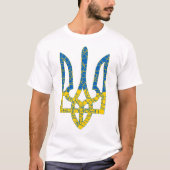 Ukrainische trident texturierte Flagge der Ukraine T-Shirt (Vorderseite)