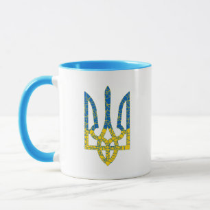 Ukrainische trident texturierte Flagge der Ukraine Tasse