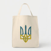 Ukrainische trident texturierte Flagge der Ukraine Tragetasche (Vorne)