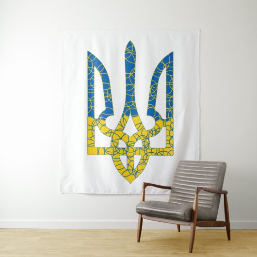 Ukrainische trident texturierte Flagge der Ukraine Wandteppich (Beispiel)