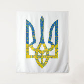 Ukrainische trident texturierte Flagge der Ukraine Wandteppich (Vorderseite)