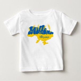 Ukrainische Typografie und Weizenohr auf ukrainisc Baby T-shirt