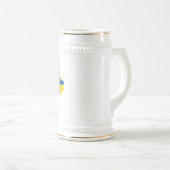 Ukrainische Typografie und Weizenohr auf ukrainisc Bierglas (VorderseiteRechts)