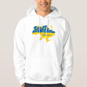 Ukrainische Typografie und Weizenohr auf ukrainisc Hoodie