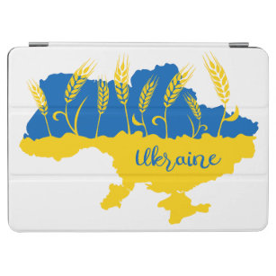 Ukrainische Typografie und Weizenohr auf ukrainisc iPad Air Hülle