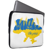 Ukrainische Typografie und Weizenohr auf ukrainisc Laptopschutzhülle (Vorne Rechts)