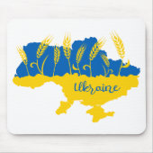 Ukrainische Typografie und Weizenohr auf ukrainisc Mousepad (Vorne)