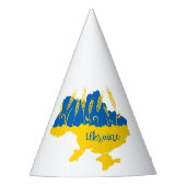Ukrainische Typografie und Weizenohr auf ukrainisc Partyhütchen (Vorderseite)
