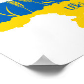 Ukrainische Typografie und Weizenohr auf ukrainisc Poster (Ecke)