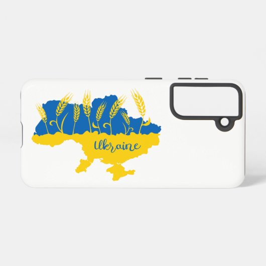 Ukrainische Typografie und Weizenohr auf ukrainisc Samsung Galaxy Hülle (Rückseite (Horizontal))