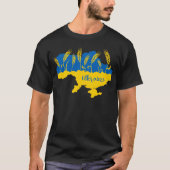 Ukrainische Typografie und Weizenohr auf ukrainisc T-Shirt (Vorderseite)
