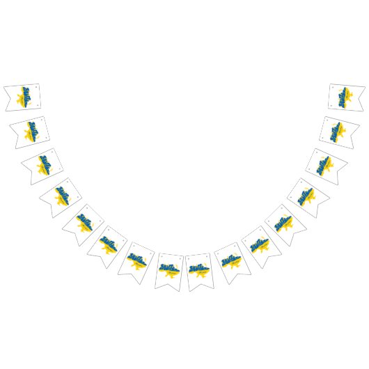 Ukrainische Typografie und Weizenohr auf ukrainisc Wimpelkette (Alle)