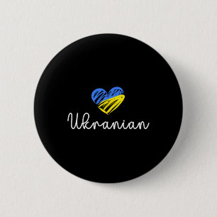 Ukrainische Unterstützung Ukraine-Flagge Ukrainisc Button