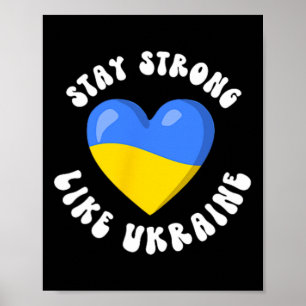 Ukrainische Unterstützung Ukraine-Flagge Ukrainisc Poster