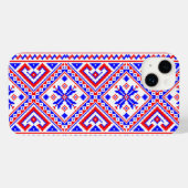 Ukrainische Volksgruppe Stickerei Grenze Tradition iPhone Hülle (Rückseite (Horizontal))