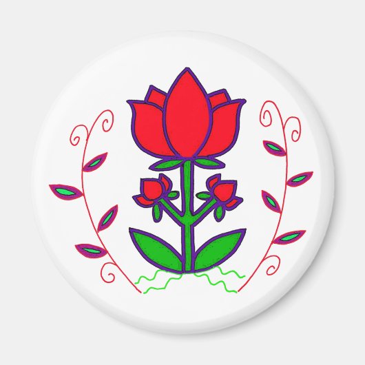 Ukrainische Volkskunst - Baum des Lebens Magnet (Vorne)