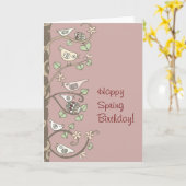 Ukrainische Volkskunst Frühling Geburtstag Karte (Gelbe Blume)