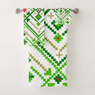Ukrainische Volkskunst Inspiriert Badhandtuch Set