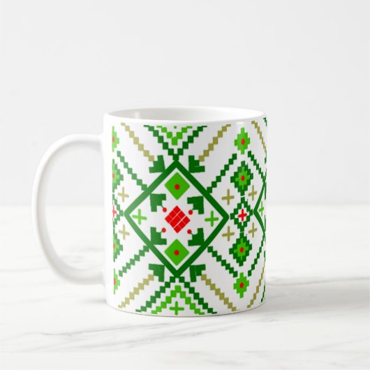 Ukrainische Volkskunst Inspiriert Kaffeetasse (Links)