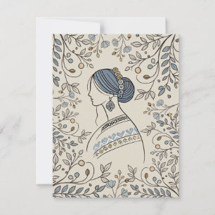 Ukrainische Volkskunstkarte Feiertagskarte