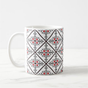ukrainische Volksmusterschmuck Kaffeetasse